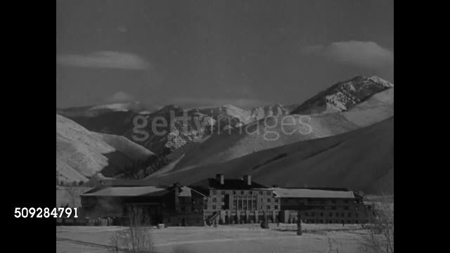 Winter vacation in snow, resort